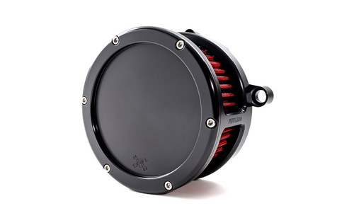 Feuling 5473 BA Air Cleaner Kit Black finish, Solid Cover, Red filter 24-25 m8 FL Touring