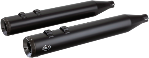 S&S CYCLE 550-0690 Grand National Slip-On Mufflers - Black FLT '95-'16