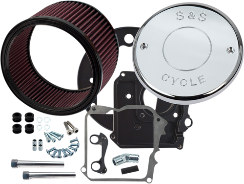 S&S CYCLE 170-0294E Air Cleaner Kit with Cover - Nostalgic Script Chrome