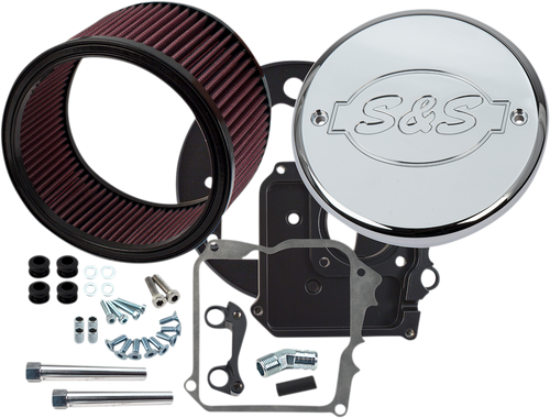 S&S Cycles 170-0295E Air Cleaner Kit Chrome Etched Logo Cover Indian Touring 14-Up