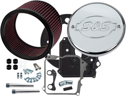 S&S Cycles 170-0295E Air Cleaner Kit Chrome Etched Logo Cover Indian Touring 14-Up