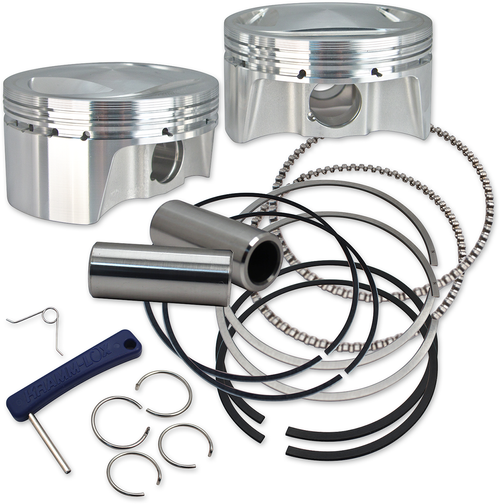 S&S CYCLE 920-0101 Big Bore Forged Piston Kit - 3.937" Bore 98" Twin Cam Standard
