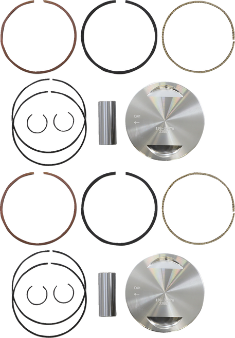 S&S CYCLE 106-3690 Piston Kit for S&S Motors - For 106" Big Bore Kit 3.927" Standard