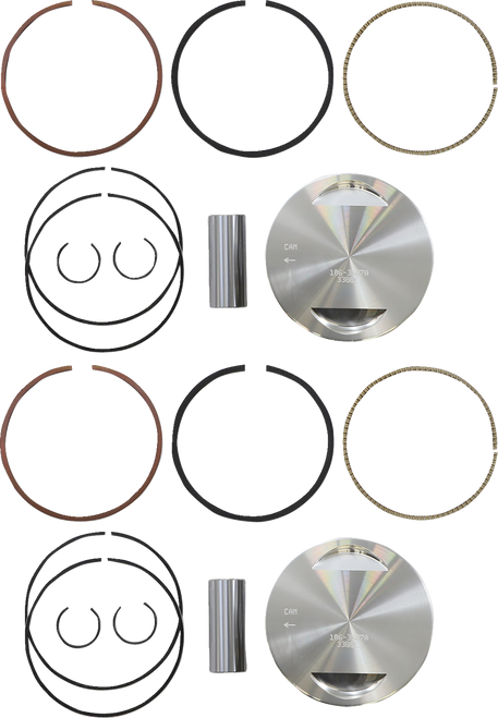 S&S CYCLE 106-3690 Piston Kit for S&S Motors - For 106" Big Bore Kit 3.927" Standard