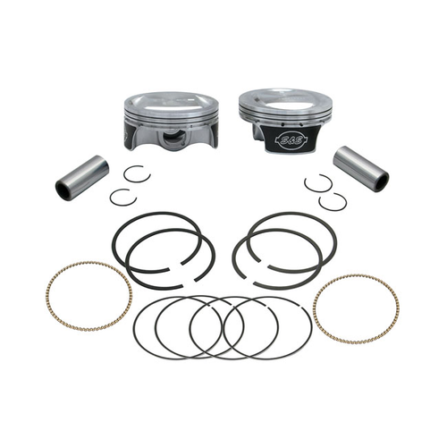 S&S 106-0433 96 Inch To 103 Inch Big Bore Pop-Up Piston Kit +.005 Inch Size For 2007-2017 96 Inch Twin Cam