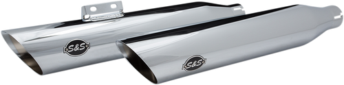 S&S CYCLE 550-0736 Slash-Cut Slip-On Mufflers - Race Chrome FLFB
