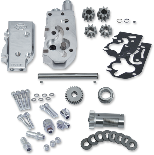 S&S CYCLE 31-6307 High Volume/High Pressure (HVHP) Polished Billet Oil Pumps - Universal