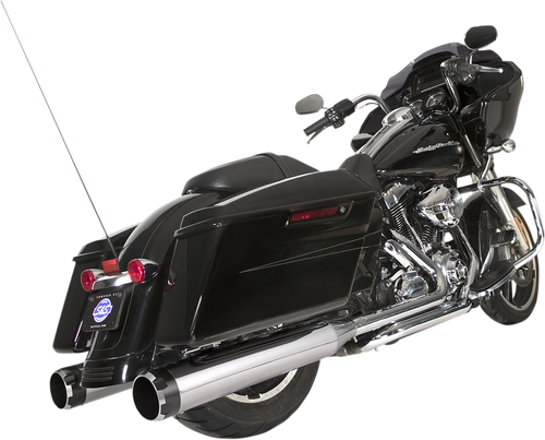 S&S CYCLE 550-0677B El Dorado Dual Exhaust System - Chrome Black Thruster