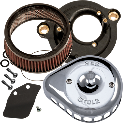 S&S CYCLE 170-0435C Mini Teardrop Stealth Air Cleaner Kit - Chrome