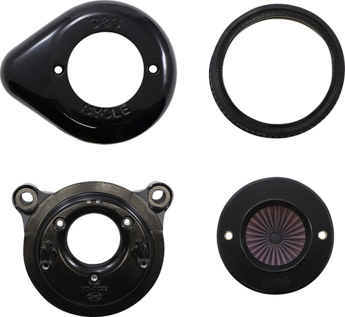 S&S 170-0720A Stinger Air Cleaner Kit In Black Finish For 2008-2017 HD Softail And Touring Models