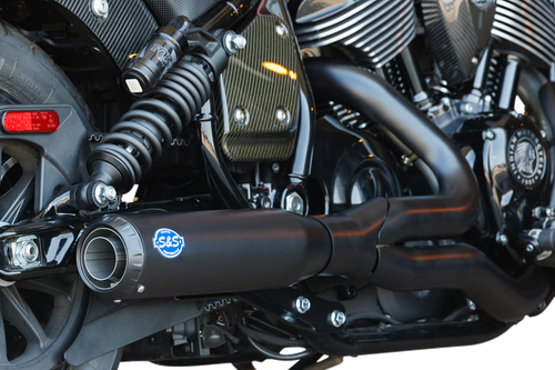 S&S CYCLE 550-1118 2-into-1 Qualifier Exhaust System - Guardian Black Race Only Indian Chief