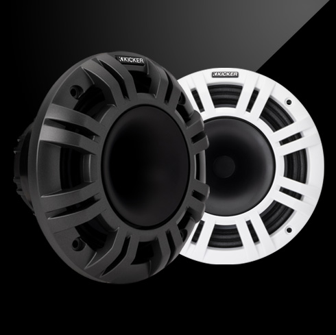 Kicker 48KMXL84 KMXL 8" 4Ω LED HLCD Coaxial Speakers 4 ohm