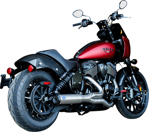S&S CYCLE 550-1115 2-into-1 Qualifier Exhaust System - Stainless 49-State Indian Chief