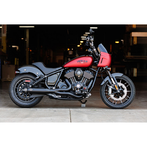 S&S 550-1116 Qualifier 49 State 2:1 Black Stainless Cat Delete Full Exhaust  22-25 Chief & Super
