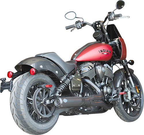 S&S CYCLE 550-1116 2-into-1 Qualifier Exhaust System - Guardian Black 49-State Indian Chief