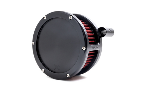 Feuling 5453 BA Air Cleaner Kit Black Finish, Solid Cover, Red filter Twin Cam TC