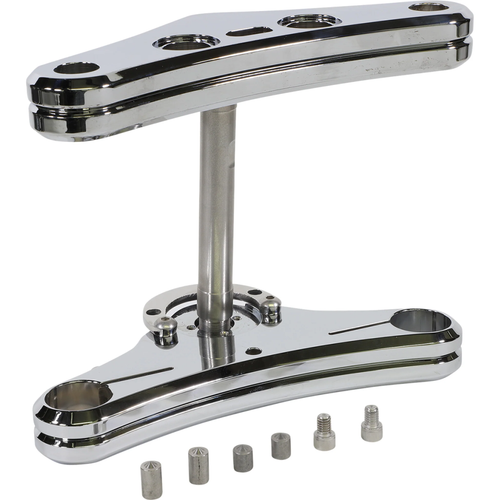 Accutronix TWR541-EC 41 mm Raked Triple Tree Triple Tree - 41 mm - Chrome - Raked 5° - Elite Radius Groove
