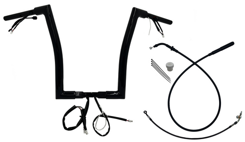 Fat Baggers 649916-B 16" EZ Install Wired Handlebars 1-1/2″ Flat Top 24 FLTR Road Glide & 23 -24 CVO Roadgldie FLTRXSE