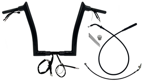 Fat Baggers 849914-B 14" EZ Install Wired Handlebars 1-1/2″ Pointed Top 24 FLTR Road Glide 23 -24 CVO Roadgldie FLTRXSE FBI