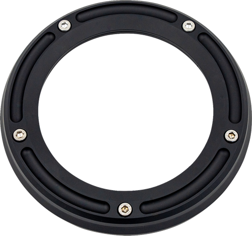 TRASK TM-0041MBK Matte Black w Clear Window Assault Derby Cover Harley M8 17-24