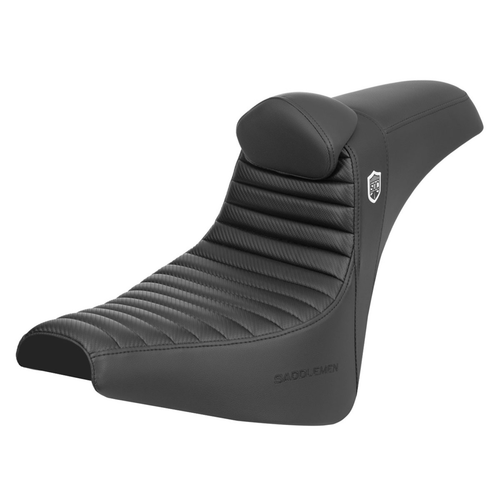 Saddlemen SC81830TB SDC Pro Series Seat Tuck N Roll w/Lumbar Backrest M8 Street Bob & Standard FXST FXBB