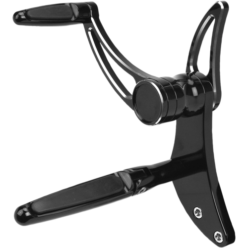 Hawg Halters FCK-S18A-FR Forward Control 18+ softail - black anodized - standard - folding rubber inlay pegs - solid lever