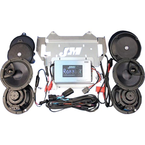 J&M Amplifier and Speaker Kit 400 W 4-Channel Amplifier/Speaker Kit - '14-'23 FLHTK/FLHT/FLHCUTG