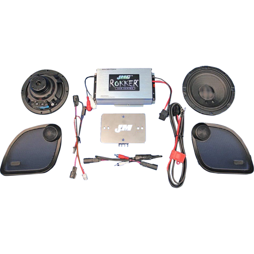 J&M RKT6-400HR15 Stage-6 Rokker? XXR 400W Speaker/Amplifier Kit 400 W 2-Channel Amplifier/Speaker Kit - '15-'23 FLTRX/FLTRU/RG3