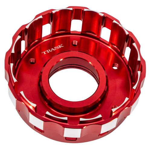 TRASK TM-2013 Red Billet Clutch Basket harley Twin Cam tc 07-17