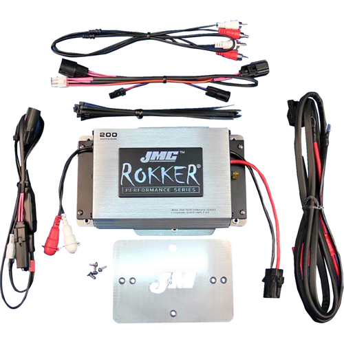J&M JMA6-200HR15 JMC ROKKER? 200 W 2-Channel Amplifier Kit 200 W Amplifier Kit - '14-'23 FLHX/FLHT/RG3