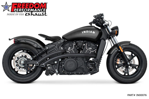 Freedom Performance IN00076 Black Sculp Slash Radical Radius Exhaust  scout models 14-24