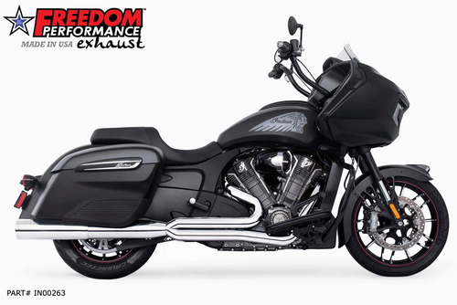 Freedom IN00263 Chrome Union 2:1 Full Exhaust Challenger & Pursuit cat delete