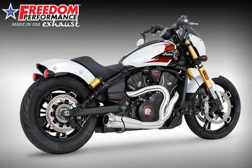 Freedom IN00699 4.5" 2:1 Sculpted Chrome Shorty Combat Full Race Exhaustﾠ
2025 25 Indian Scout 101 Classic Super Sport Bobber