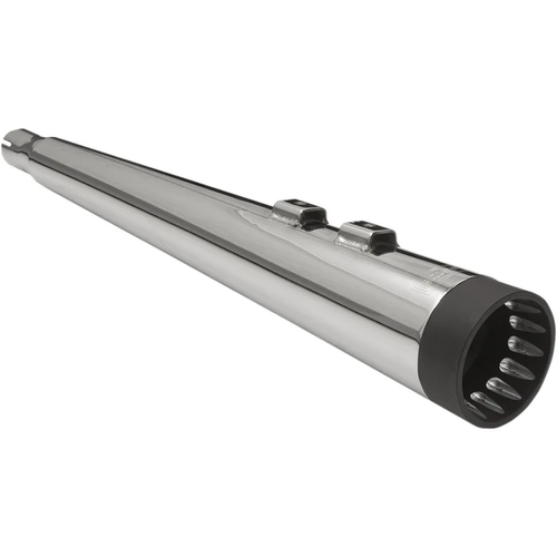 Bassani 1F57DNT5 DNT Megaphone Slip-On Mufflers - Chrome/Black - '95-'16 FL
