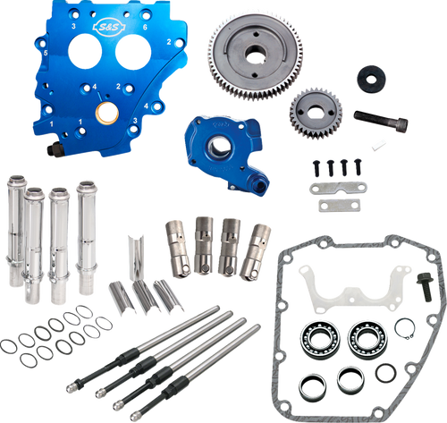 S&S CYCLE 310-1267 Cam Chest Kit without Cams for Gear Drive Twin Cam - Gear Drive Oil Cooled Chrome Pushrods Twin Cam