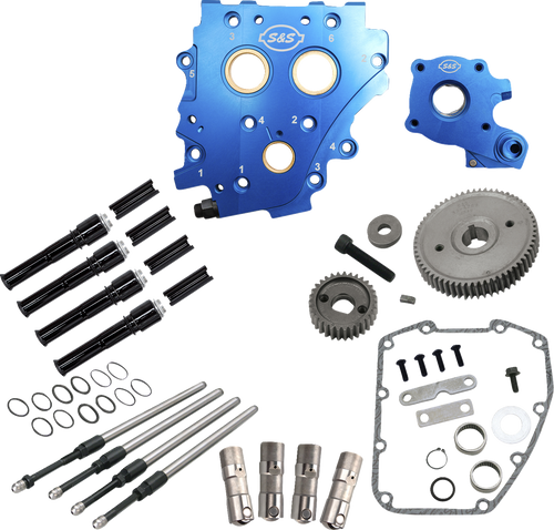 S&S CYCLE 310-1268 Cam Chest Kit without Cams for Gear Drive Twin Cam - Gear Drive Oil Cooled Black Pushrods Twin Cam