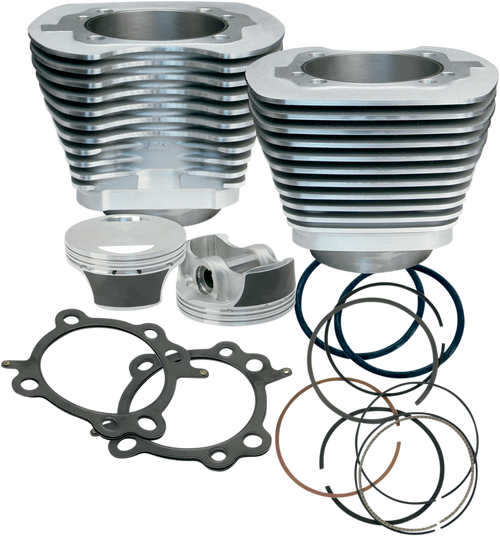 S&S CYCLE 910-0201 Big Bore Cylinder Kit - Silver Twin Cam