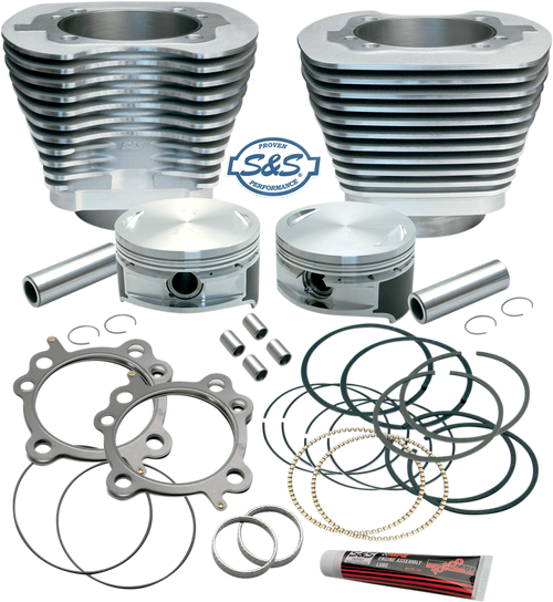 S&S CYCLE 910-0199 Replacement Cylinder & Piston for S&S 106" Stroker Kit - Silver
