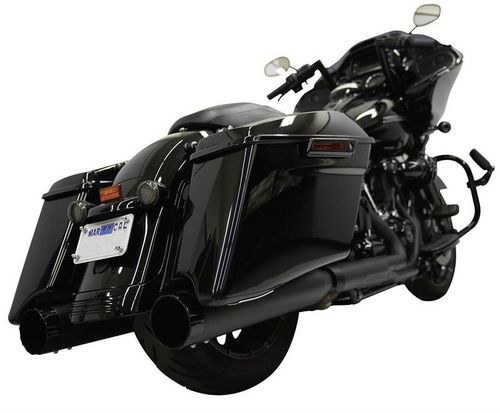 Bassani 1F744B Black 4.5" inch Slip-on Exhaust Mufflers FL Touring Twin Cam 09-16 glide road street ultra