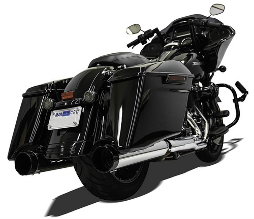 Bassani 1F744 Chrome 4.5" inch Slip-on Exhaust Mufflers FL Touring Twin Cam 09-16 glide road street ultra
