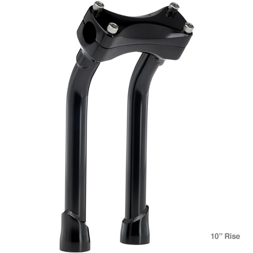 Biltwell 6414-201-10 Murdock 10" OverSize Pullback Risers Black