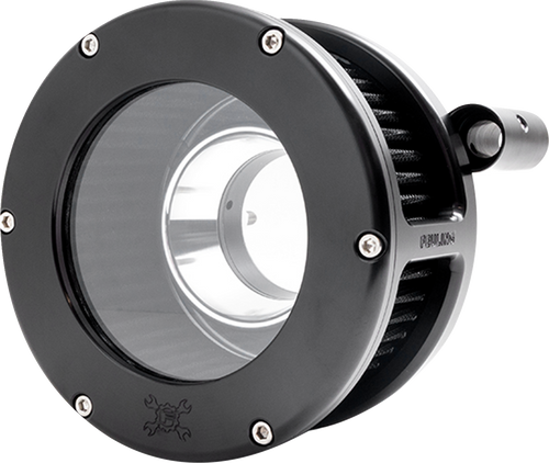 Feuling 5554 BA Air Cleaner Kit Twin Cam, Clear Cover, Black Finish, Black filter Twin Cam, Dyna FXDLS 16-17, Softail 16-17, Touring (TBW) 08-16