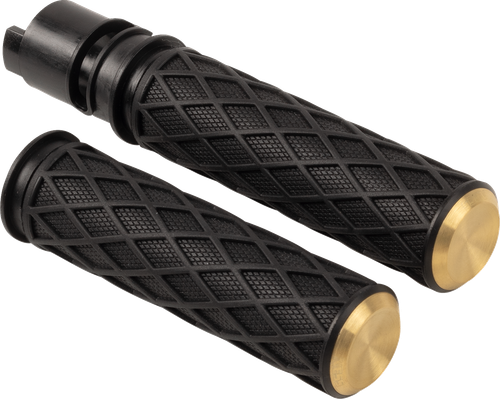 Arlen Ness 500-057 TBW Brass Diamond Grips Road & Street Glide 23 CVO 24-25