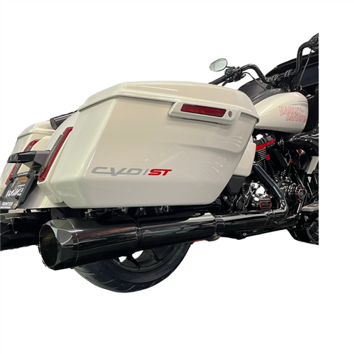 TAB Performance 50 Cal 5" Midnight Black Chrome Slip-on Exhaust Mufflers FL M8 17-25