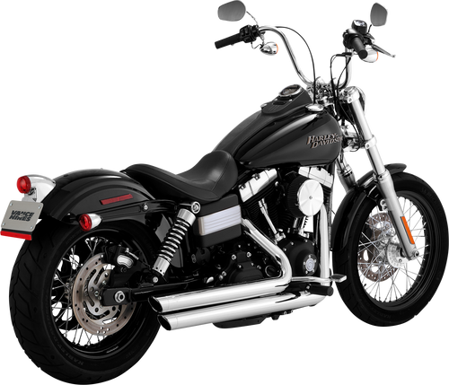 Vance 17338 Chrome Big Shots Staggered Exhaust System 06-17 Dyna