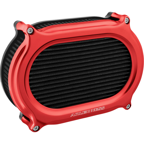 Arlen Ness 600-198 Stage 2 Oval Air Cleaner Kit red