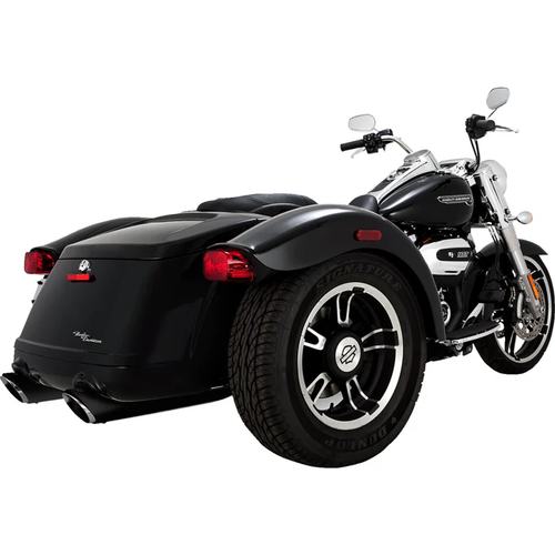 Vance & Hines 46796 Twin Slash Slip-On Mufflers - Black