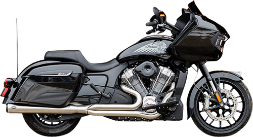 Open Box S&S CYCLE 550-1130 2-into-1 Qualifier Exhaust System - Brushed Stainless Steel Race Only Indian with PowerPlus