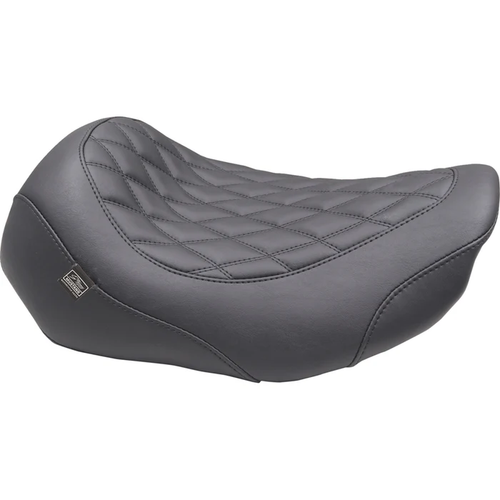 Mustang 89503 Wide Tripper Solo Seat Wide Tripper Seat - Solo - Black/Black Stitching - FLT/FLH '23-'25