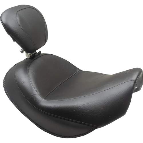 Mustang 89206 Wide Touring Solo Seat black - plain - with driver backrest - c90t '15-'19